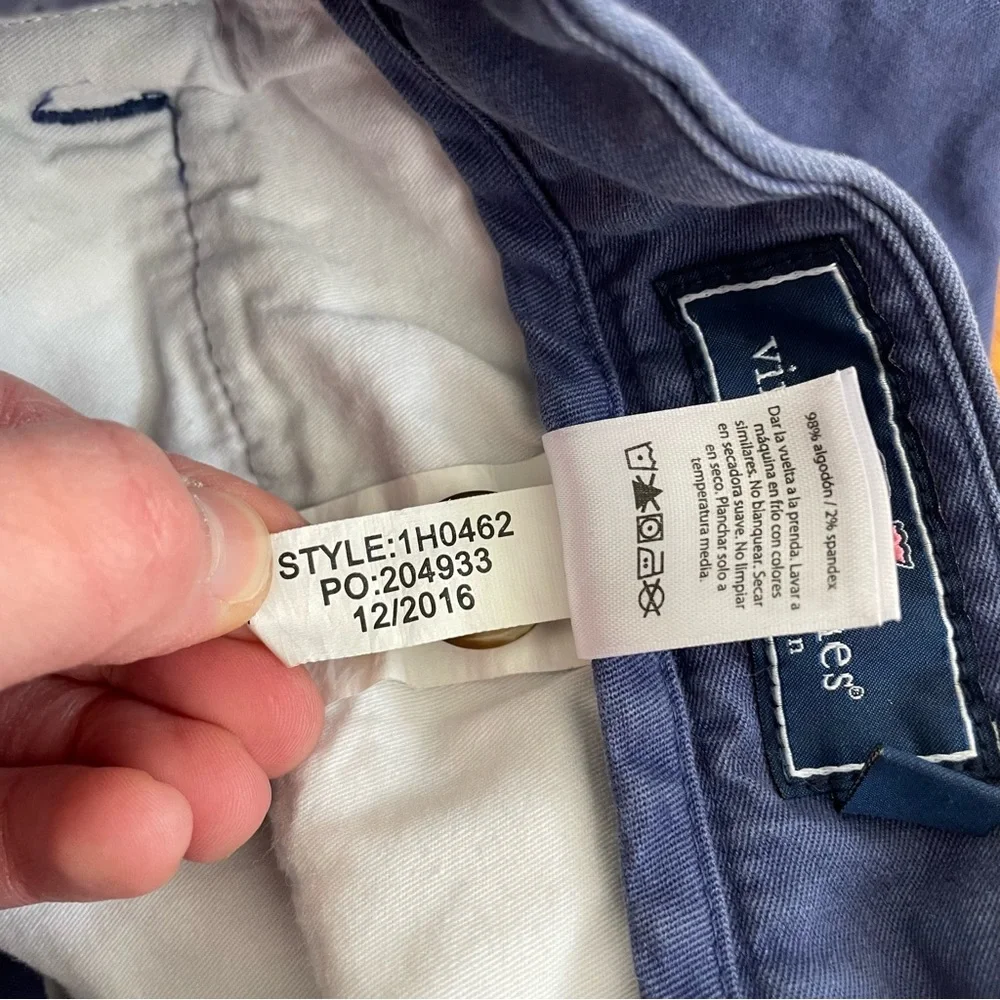 VINEYARD VINES Mens 9 Inch Stretch Breaker Shorts Blue Cotton Blend Chino Shorts
